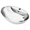 vidaXL Lavabo con rebosadero 58,5x39x21 cm cer&aacute;mica plateado