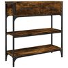 vidaXL Mesa consola madera de ingenier&iacute;a roble ahumado 72,5x25x75 cm