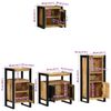 vidaXL Juego de muebles de ba&ntilde;o con caj&oacute;n 4 pcs Madera de mango maciza