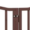 vidaXL Puerta de perros plegable 12 paneles madera &aacute;lamo marr&oacute;n 600 cm