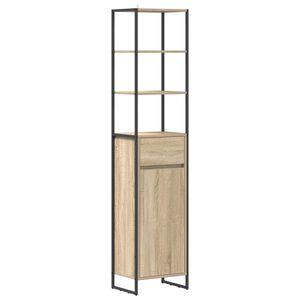 vidaXL Gabinete de Ba&ntilde;o Sonoma 40 x 30 x 180 cm Madera contrachapada