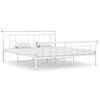 vidaXL Estructura de cama sin colch&oacute;n metal blanco 180x200 cm