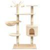 vidaXL Rascador para gatos con poste rascador de sisal 125 cm beige
