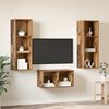 vidaXL Conjunto de mueble de TV Madera Vieja 37 x 37 x 107 cm