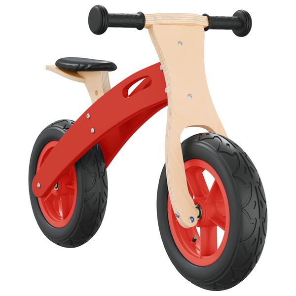 vidaXL Bicicleta sin pedales para niños con neumáticos de aire rojo