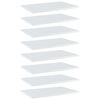 vidaXL Estante estanter&iacute;a 8uds contrachapada blanco brillo 60x40x1,5cm