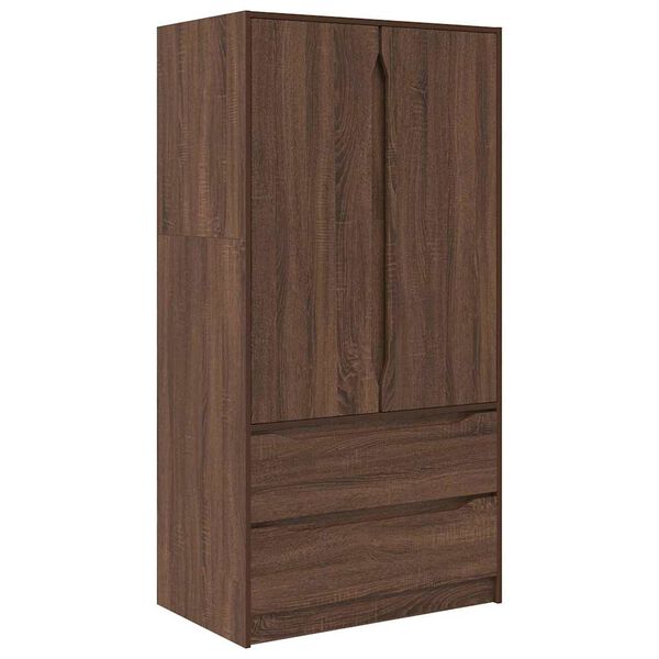vidaXL Gabinete de Ba&ntilde;o con caj&oacute;n Roble Marr&oacute;n 79,5 x 49 x 156 cm