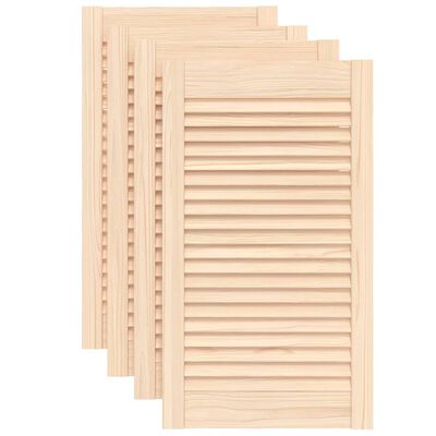 vidaXL Puertas de armario de lamas 4 uds madera de pino 69x39,4 cm