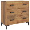 vidaXL C&oacute;moda de madera maciza de pino 75x35x70 cm