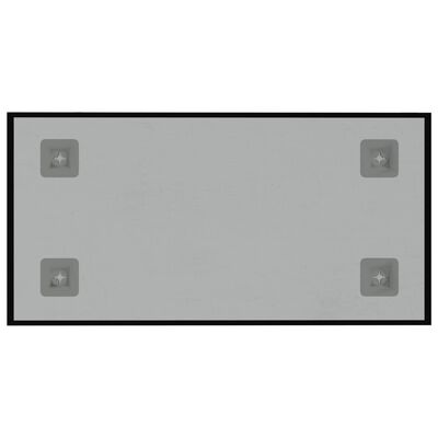 vidaXL Pizarra magnética de pared vidrio templado negro 40x20 cm