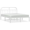 vidaXL Estructura cama sin colchón con cabecero metal blanco 140x200cm