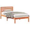 vidaXL Estructura de cama con cabecera Marr&oacute;n cera 80 x 200 cm