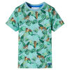 Camiseta infantil verde claro mélange 104
