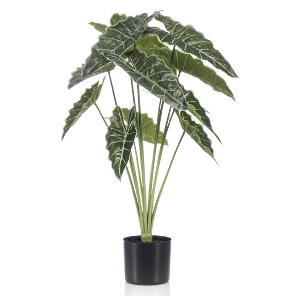 Emerald Alocasia artificial con maceta 80 cm