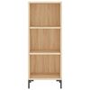 vidaXL Aparador de madera contrachapada roble Sonoma 34,5x34x180 cm