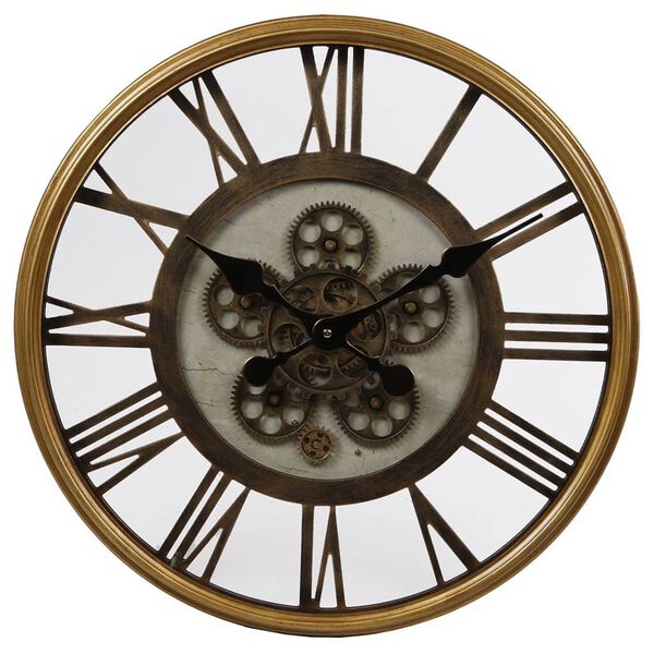 Gifts Amsterdam Reloj de pared Radar Open dorado lat&oacute;n 54,5 cm
