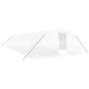 vidaXL Invernadero con estructura de acero blanco 60 m&sup2; 12x5x2,3 m