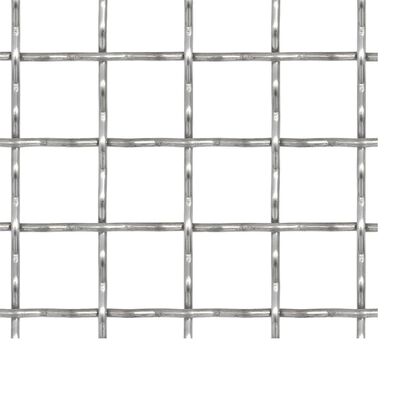 vidaXL Panel de malla alambre rizado acero inox. 100x85 cm 31x31x3 mm