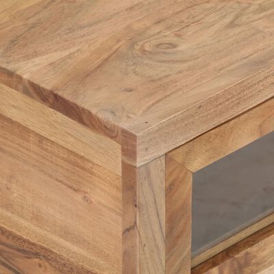 vidaXL Mesa de centro de madera maciza de acacia 90x60x40 cm