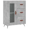 vidaXL Aparador de madera de ingenier&iacute;a gris hormig&oacute;n 69,5x34x90 cm