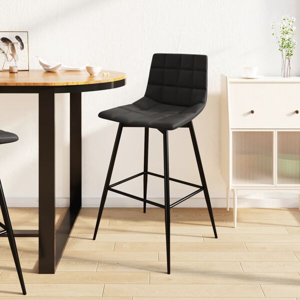 vidaXL Taburete de cocina cuero sint&eacute;tico gris