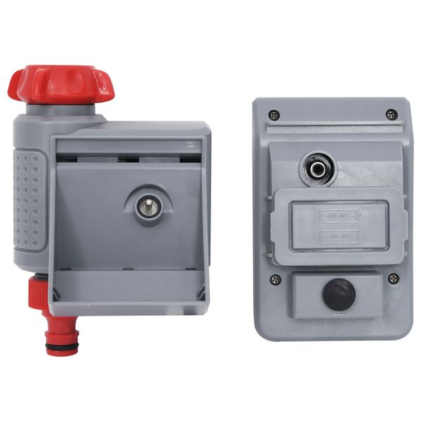 vidaXL Temporizador de agua digital salida única y sensor de humedad