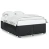 vidaXL Estructura de cama sin colch&oacute;n cuero sint&eacute;tico negro 140x200 cm