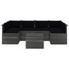 vidaXL Muebles de palets para jard&iacute;n 7 pzas cojines madera maciza pino