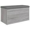vidaXL Banco con almacenaje madera ingenier&iacute;a gris Sonoma 82x42x45 cm