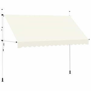 vidaXL Toldo retr&aacute;ctil de operaci&oacute;n manual 350 cm crema
