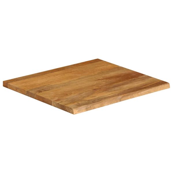 vidaXL Tablero de mesa borde natural madera maciza mango 60x60x3,8 cm