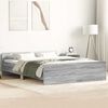 vidaXL Estructura de cama con cabecero piecero gris Sonoma 140x200 cm
