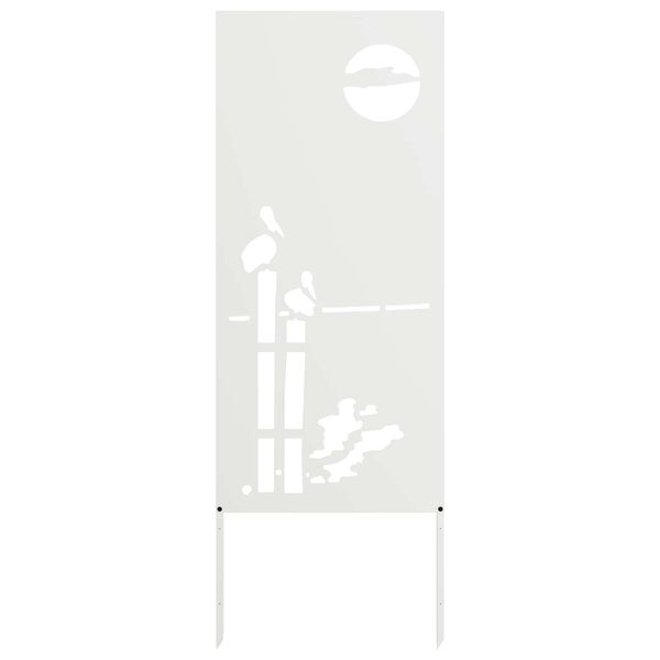 vidaXL Pantalla de Privacidad para Jardín Calado Blanco 50 x 140 cm