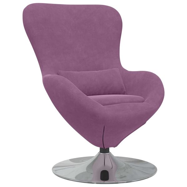 vidaXL Sill&oacute;n huevo Morado Terciopelo