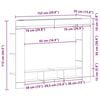vidaXL Gabinete de TV Madera vieja 152 x 22 x 113 cm