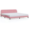 vidaXL Estructura de cama Dover terciopelo rosa 200x200 cm