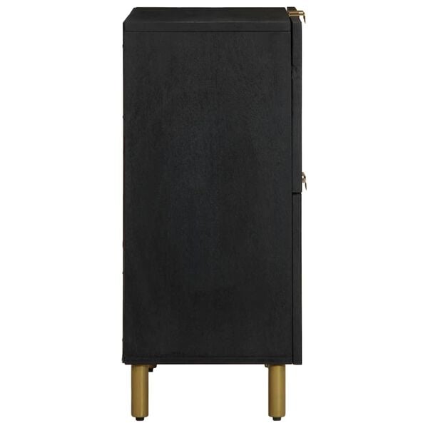 vidaXL Aparador de madera de ingenier&iacute;a negro 60x33x75 cm