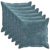 vidaXL Funda de almohada 6 pcs HOUTEN Azul 55 x 55 cm Tela Chenille