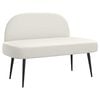 vidaXL Banco tapizado con respaldo Blanco 110 x 60 x 76 cm