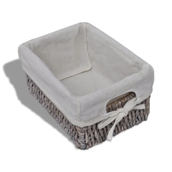 vidaXL Estante con 3 cestas tejidas de almacenamiento madera marrón