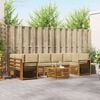vidaXL Conjunto de sof&aacute;s de exterior con coj&iacute;n 8 pcs Natural y Beige
