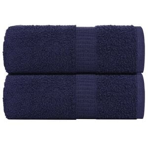 vidaXL Toallas de mano FROGN 2 uds azul marino 30x30 cm 360 g/m&sup2;
