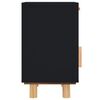 vidaXL Mesitas de noche 2 uds madera maciza pino negro ratán natural