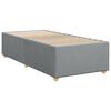 vidaXL Cama box spring con colch&oacute;n tela gris claro 90x200 cm