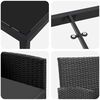 vidaXL Conjunto de Comedor de Jard&iacute;n 9 pcs Negro rat&aacute;n sint&eacute;tico