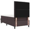vidaXL Cama tipo Box Spring con colch&oacute;n Marr&oacute;n Oscuro 90 x 200 cm tela