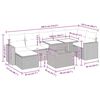 vidaXL Set de sof&aacute;s de jard&iacute;n 8 pzas y cojines rat&aacute;n sint&eacute;tico gris