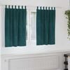 vidaXL Cortinas opacas 2 pcs Verde oscuro 140 x 140 cm Terciopelo