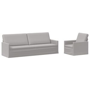 vidaXL Juego de Sof&aacute; 2 pcs Gris Nube Tela