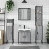 vidaXL Set de armario de baño 4 pzas madera contrachapada gris sonoma